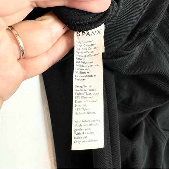 SPANX Jean-ish Ankle Textured Jegging Leggings Black Size M Minimal Shapewear - Picture 13 of 14